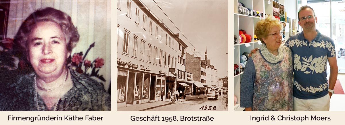 Geschäft 1958 Brotstraße - Firmengründerin Käthe Faber
